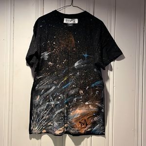 Hand painted galaxy tee shirt